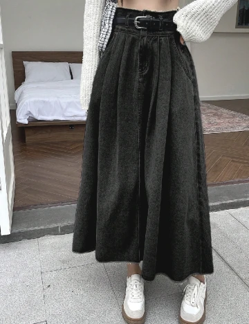 Fusta Dazy, gri inchis