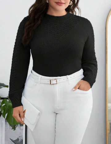 Bluza SHEIN CURVE, negru