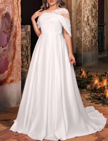 
						Rochie lunga SHEIN CURVE, alb