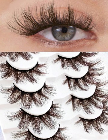 
						Set gene false banda 5 perechi SHEIN, maro