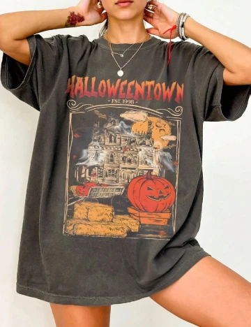 Tricou Oversize SHEIN CURVE, gri