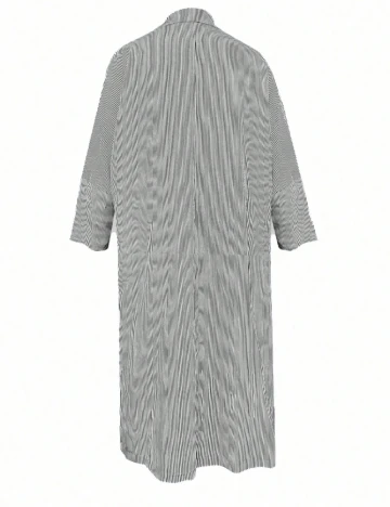 Rochie lunga SHEIN, alb/gri