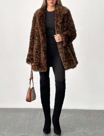 
						Palton SHEIN, animal print