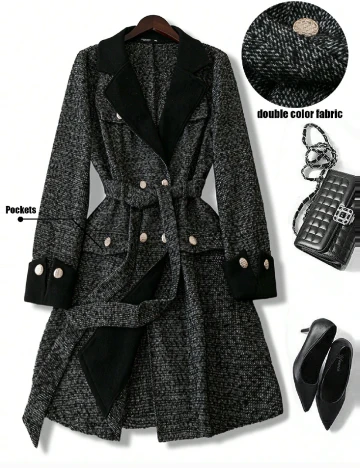 Palton SHEIN CURVE, negru