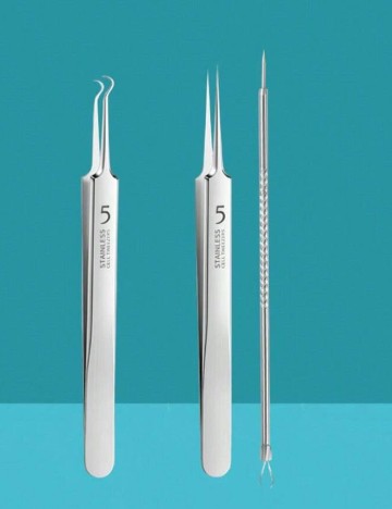 
						Pensete pentru extractie puncte negre 3 bucati SHEIN, argintiu