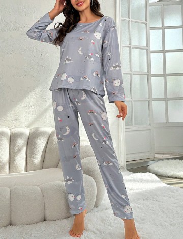 
						Pijama SHEIN, albastru