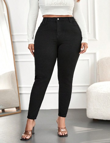 
						Blugi SHEIN CURVE, negru