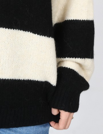 Pulover C&A, crem/negru