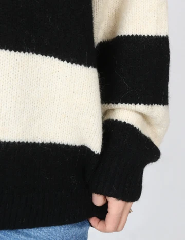 Pulover C&A, crem/negru