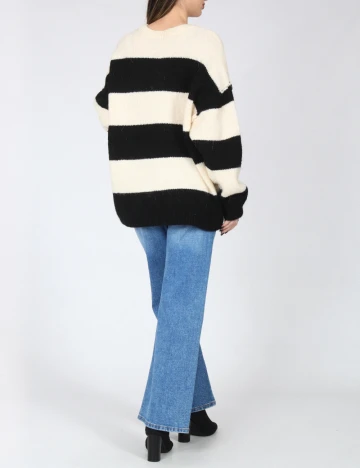 Pulover C&A, crem/negru