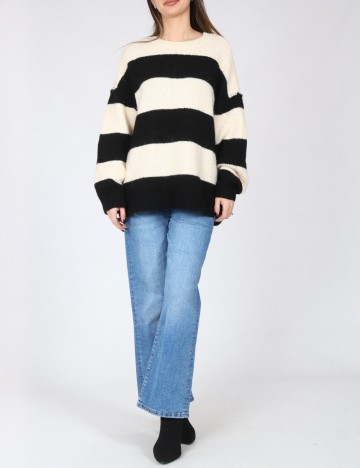 Pulover C&A, crem/negru