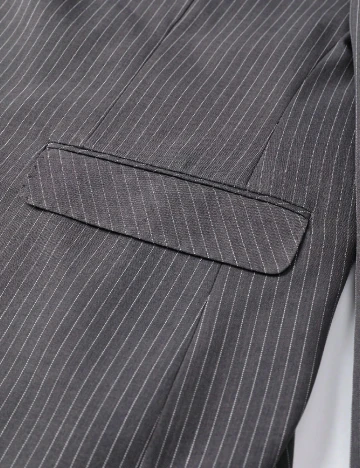 Sacou SHEIN Plus Size Men, gri inchis