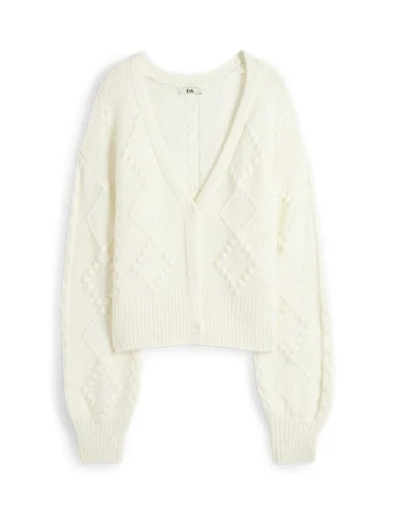 Cardigan C&A, alb