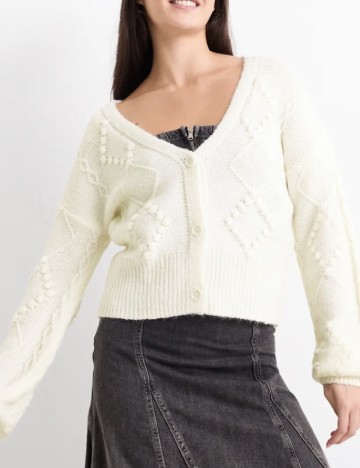 
						Cardigan C&A, alb