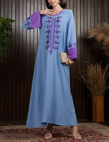 Rochie lunga SHEIN, albastru/mov