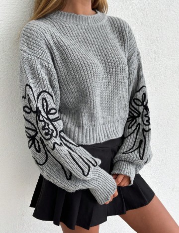 
						Pulover SHEIN, gri