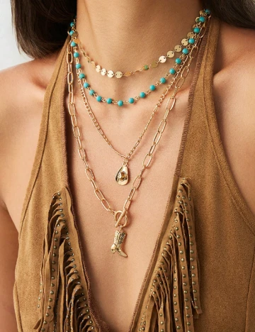 Set Coliere 4 bucati SHEIN, auriu