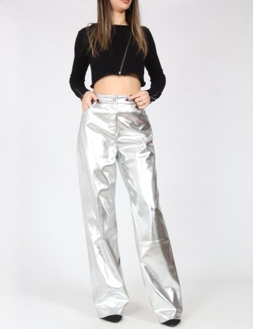 Pantaloni C&A, argintiu