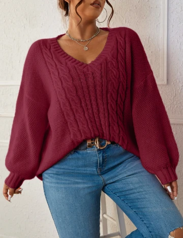 Pulover SHEIN CURVE, visiniu