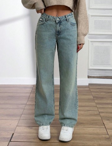 
						Blugi SHEIN, albastru