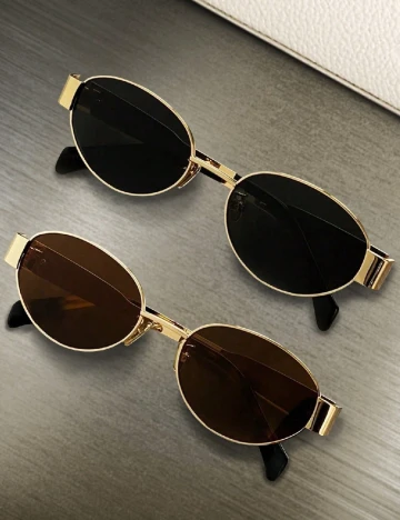 Ochelari de soare SHEIN, auriu/negru