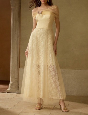 
						Rochie lunga MOTF, galben