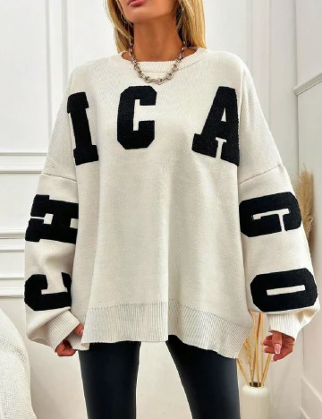 Bluza Oversize SHEIN, ecru