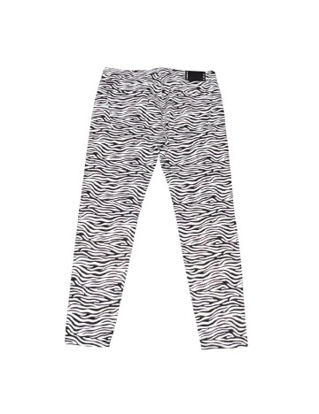 Pantaloni Zara, alb/negru