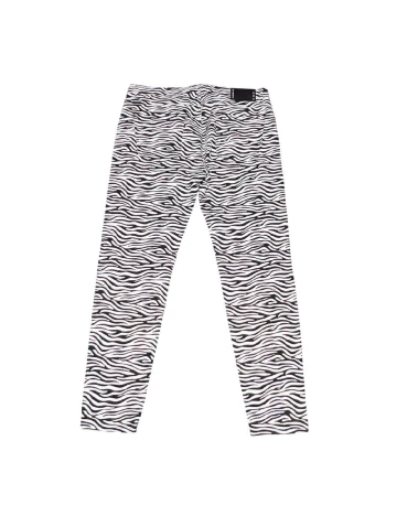 Pantaloni Zara, alb/negru