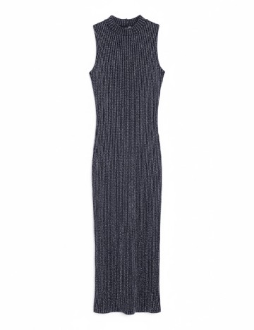 Rochie medie Bershka, albastru/argintiu