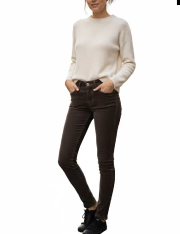 Pantaloni Pull&Bear, maro