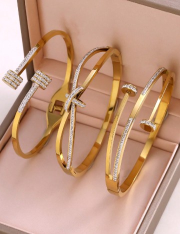 
						Set Bratari 3 bucati SHEIN, auriu