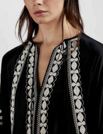 Rochie lunga Zara, negru/alb