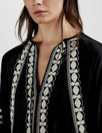 Rochie lunga Zara, negru/alb