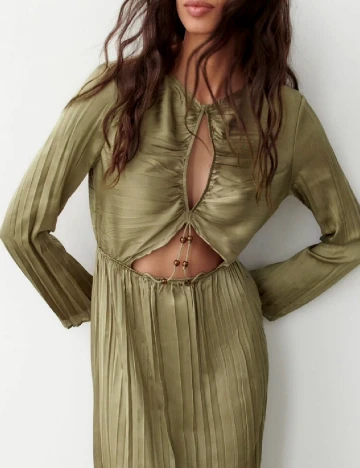 Rochie medie Zara, kaki