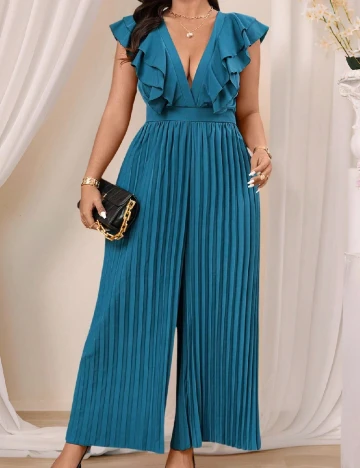 Salopeta SHEIN CURVE, turcoaz