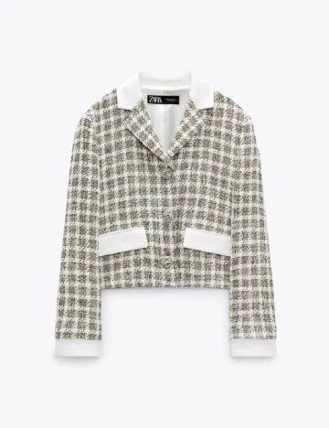 Sacou Zara, alb/verde