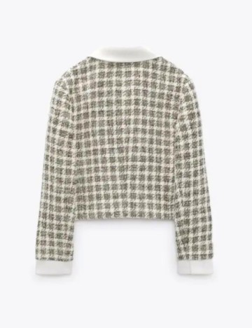 Sacou Zara, alb/verde