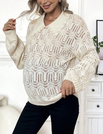 Bluza SHEIN Maternity, bej