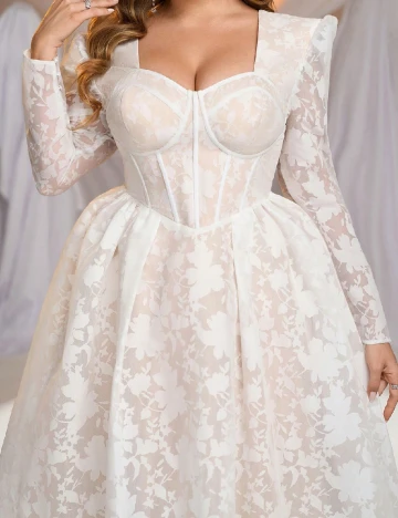 Rochie lunga SHEIN CURVE, alb