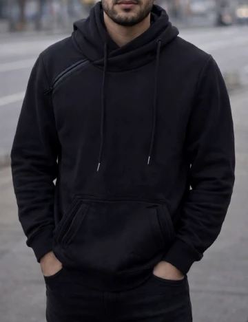 Hanorac Bershka, negru