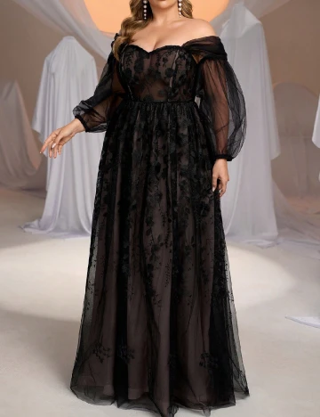 Rochie lunga SHEIN CURVE, negru