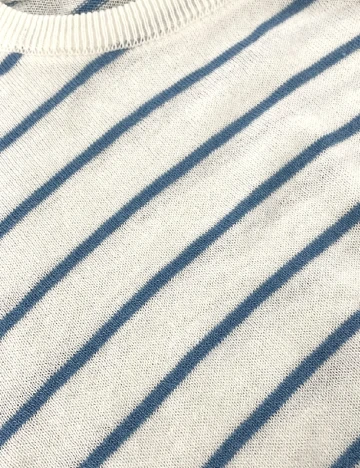 Bluza Pull&Bear, alb/albastru