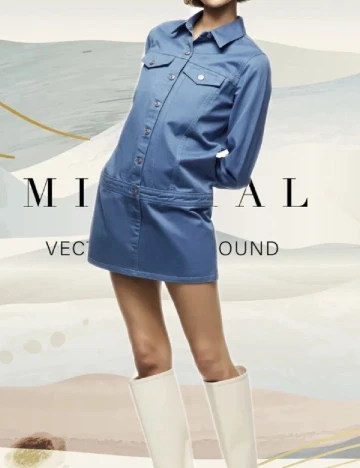 Rochie scurta Zara, albastru