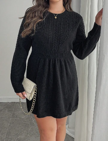 Rochie scurta SHEIN CURVE, negru