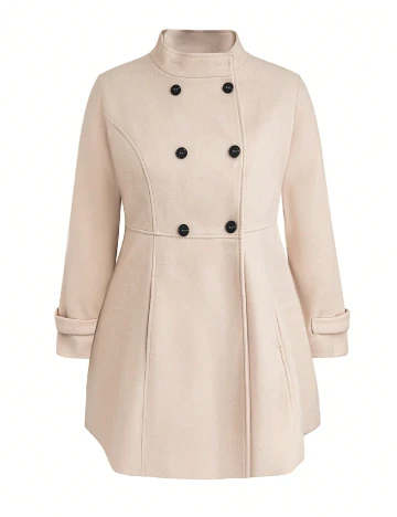 Palton SHEIN CURVE, crem