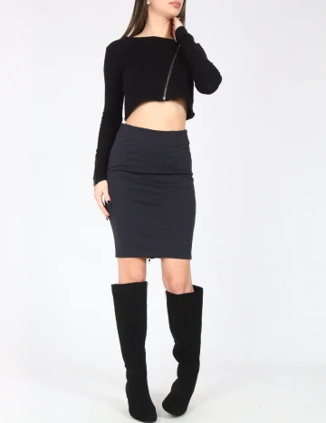 Fusta Bershka, gri inchis