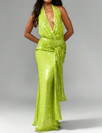 Rochie lunga Missguided, verde