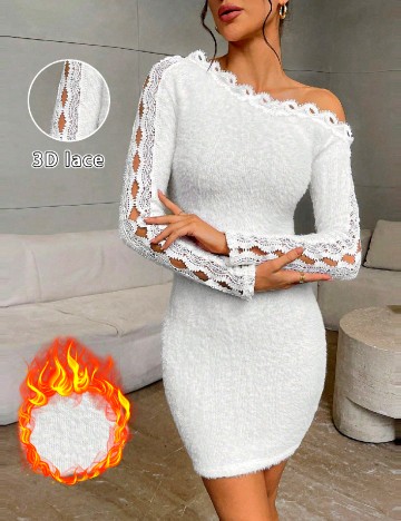 
						Rochie scurta SHEIN, alb