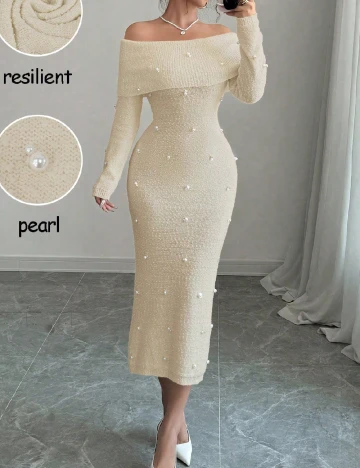 Rochie medie SHEIN, crem